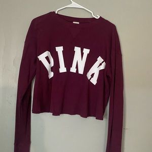 Pink crewneck long sleeve shirt